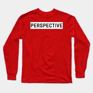 "PERSPECTIVE" typography Long Sleeve T-Shirt